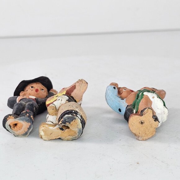 Vintage Spanish Mud People Musician With Dancers Figurine Terracotta - Picture 5 of 7